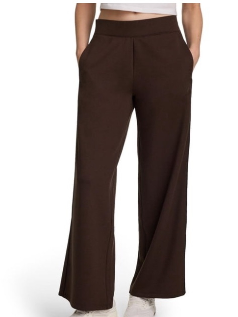 Reebok Wide-Leg Pull-On Pants in Dark Brown NWT size small